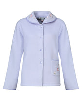 Load image into Gallery viewer, Slenderella Ladies Polar Fleece Floral Embroidered Bed Jacket (Various Colours)