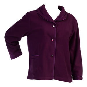 Slenderella Ladies Button Up Anti Pill Polar Fleece Bed Jacket (6 Colours)