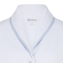 Load image into Gallery viewer, Slenderella Ladies Button Up Floral Mock Quilt Bed Jacket (Blue or Pink)