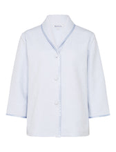 Load image into Gallery viewer, Slenderella Ladies Button Up Floral Mock Quilt Bed Jacket (Blue or Pink)