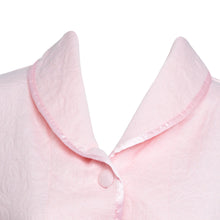 Load image into Gallery viewer, Slenderella Ladies Button Up Floral Mock Quilt Bed Jacket (Blue or Pink)