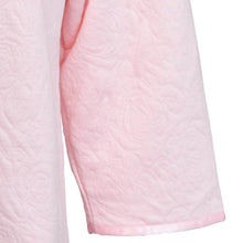 Load image into Gallery viewer, Slenderella Ladies Button Up Floral Mock Quilt Bed Jacket (Blue or Pink)