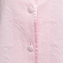 Load image into Gallery viewer, Slenderella Ladies Button Up Floral Mock Quilt Bed Jacket (Blue or Pink)