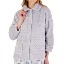 Load image into Gallery viewer, Slenderella Ladies Chevron Fleece Bed Jacket (3 Colours)