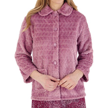 Load image into Gallery viewer, Slenderella Ladies Chevron Fleece Bed Jacket (3 Colours)
