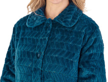 Load image into Gallery viewer, Slenderella Ladies Chevron Fleece Bed Jacket (3 Colours)