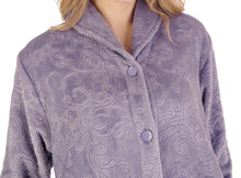 Load image into Gallery viewer, Slenderella Ladies Embossed Flannel Fleece Bed Jacket (4 Colours)