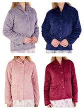 Load image into Gallery viewer, Slenderella Ladies Embossed Flannel Fleece Bed Jacket (4 Colours)
