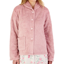 Load image into Gallery viewer, Slenderella Ladies Embossed Flannel Fleece Bed Jacket (4 Colours)