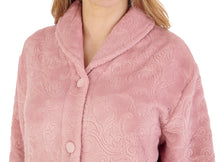 Load image into Gallery viewer, Slenderella Ladies Embossed Flannel Fleece Bed Jacket (4 Colours)