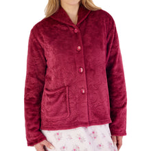 Load image into Gallery viewer, Slenderella Ladies Embossed Flannel Fleece Bed Jacket (4 Colours)