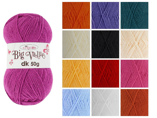 King Cole Big Value DK Double Knit Yarn 50g (Various Shades)