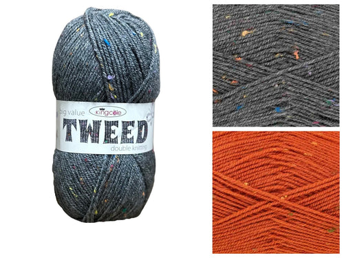 King Cole Big Value Tweed DK Double Knit Yarn 100g Various Shades