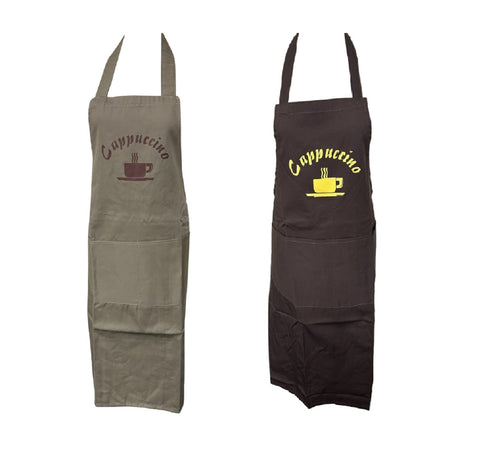 Cappuccino Cafe Barista Bib Apron (2 Colours)