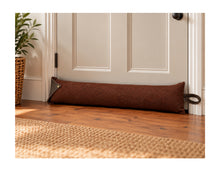 Load image into Gallery viewer, Harris Tweed Draught Excluder with Leather Detail