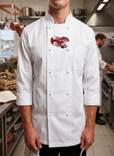 Load image into Gallery viewer, Embroidered Lobster Chefs Jacket XS White (34”)