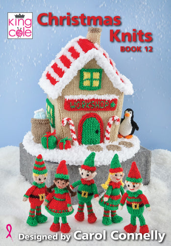 King Cole Christmas knits book 12 Enchanted Village Santa, Mrs Clause & Elf Family