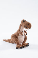 Load image into Gallery viewer, King Cole Dinosaur Land Knitting Book 1 to make T-Rex, Triceratops &amp; Diplodocus Knitted Toys