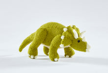 Load image into Gallery viewer, King Cole Dinosaur Land Knitting Book 1 to make T-Rex, Triceratops &amp; Diplodocus Knitted Toys