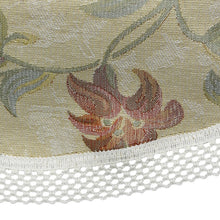 Load image into Gallery viewer, Tropicana Floral Round Arm Cap Pair &amp; Chair Back Set with Lattice Trim