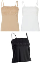 Load image into Gallery viewer, Slenderella &#39;Gaspe&#39; Ladies Microfibre Floral Lace Cami Top UK 10 - 20 (3 Colours)