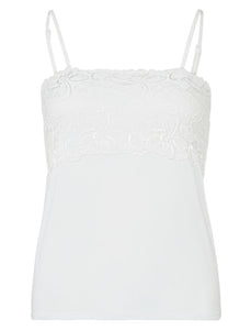 Slenderella 'Gaspe' Ladies Microfibre Floral Lace Cami Top UK 10 - 20 (3 Colours)