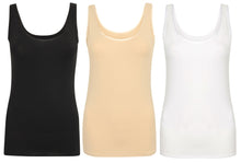Load image into Gallery viewer, Slenderella &#39;Gaspe&#39; Ladies Microfibre Tank Vest Top UK 10 - 20 (3 Colours)