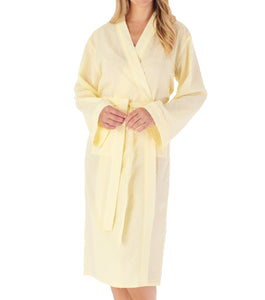 Slenderella Ladies Circular Dobby Dot Cotton Dressing Gown (3 Colours)