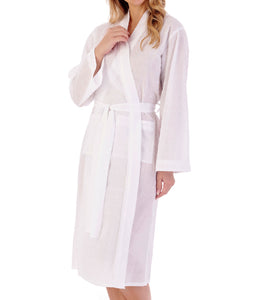 Slenderella Ladies Circular Dobby Dot Cotton Dressing Gown (3 Colours)