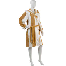 Load image into Gallery viewer, Slenderella Unisex Striped Fleecy Hooded Dressing Gown S-XL (Blue or Coffee)