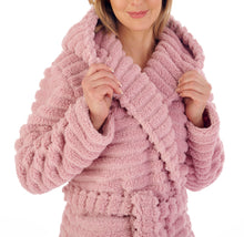 Load image into Gallery viewer, Slenderella Ladies Teddy Fleece Hooded Dressing Gown (3 Colours)