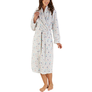 Slenderella Ladies Balloon Print Microfleece Dressing Gown (Various Sizes)