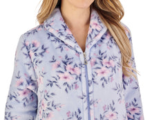 Load image into Gallery viewer, Slenderella Ladies Floral Flannel Fleece Zip Up Dressing Gown