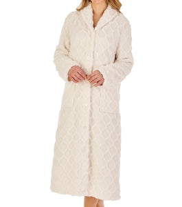 Slenderella Ladies Honeycomb Fleece Button Dressing Gown (2 Colours)