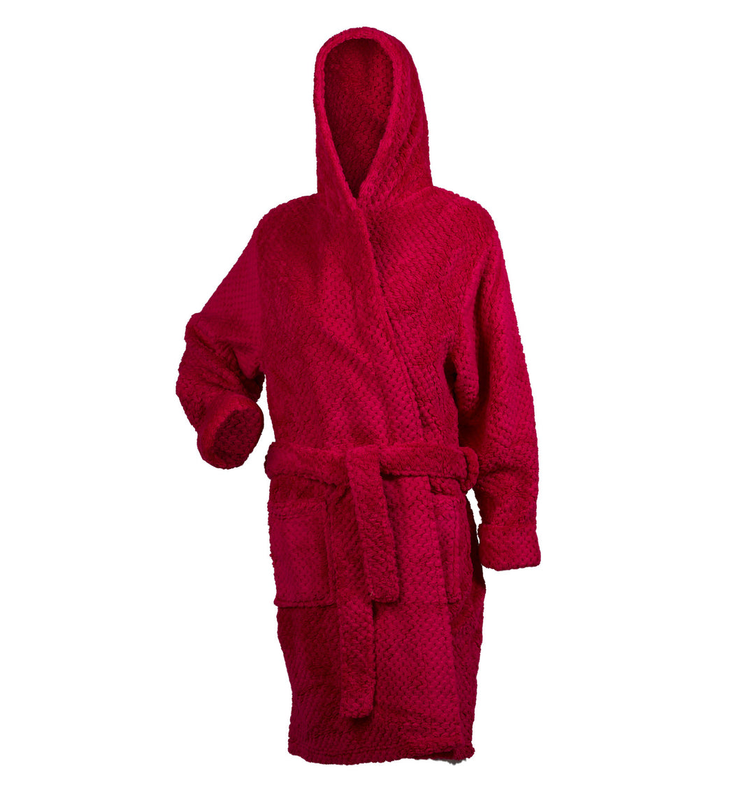 Slenderella Ladies Hooded Waffle Dressing Gown (Various Colours & Sizes)