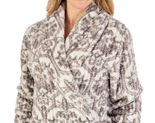Load image into Gallery viewer, Slenderella Ladies Damask Waffle Fleece Wrap Dressing Gown (2 Colours)
