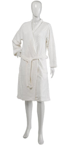 Slenderella Ladies Luxurious Zig Zag Pattern Soft Fleece Dressing Gown (3 Colours)
