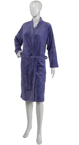 Slenderella Ladies Luxurious Zig Zag Pattern Soft Fleece Dressing Gown (3 Colours)