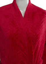 Load image into Gallery viewer, Slenderella Ladies Luxurious Zig Zag Pattern Soft Fleece Dressing Gown (3 Colours)