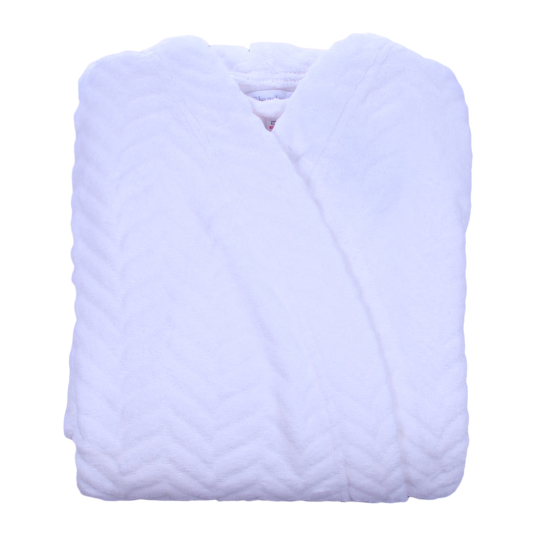 Slenderella Ladies Luxurious Zig Zag Pattern Soft Fleece Dressing Gown (3 Colours)