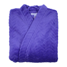 Load image into Gallery viewer, Slenderella Ladies Luxurious Zig Zag Pattern Soft Fleece Dressing Gown (3 Colours)