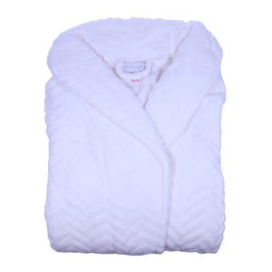 Slenderella Ladies Luxury Zig Zag Fleece Dressing Gown (3 Colours)