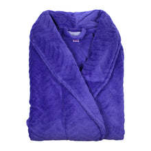Load image into Gallery viewer, Slenderella Ladies Luxury Zig Zag Fleece Dressing Gown (3 Colours)