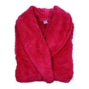 Slenderella Ladies Luxury Zig Zag Fleece Dressing Gown (3 Colours)