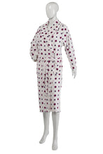 Load image into Gallery viewer, Slenderella Ladies Luxurious Star Print Soft Fleece Dressing Gown (Cream or Purple)