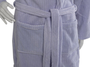 Slenderella Ladies Luxury Ribbed Fleece Dressing Gown (2 Colours)