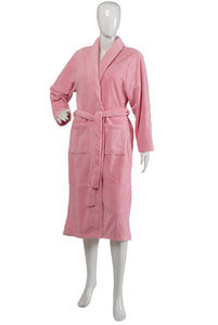 Slenderella Ladies Luxury Ribbed Fleece Dressing Gown (2 Colours)
