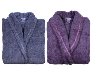 Slenderella Ladies Super Soft Charcoal Fleck Dressing Gown (2 Colours)