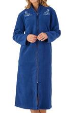 Load image into Gallery viewer, Slenderella Ladies Zip Up Boucle Fleece Dressing Gown (3 Colours)