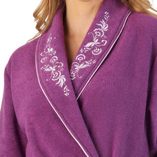 Load image into Gallery viewer, Slenderella Ladies Shawl Collar Boucle Fleece Dressing Gown (3 Colours)